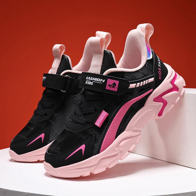 خريف جديد خفيف الوزن عصري مقاوم للاهتراء جلد غير قابل للانزلاق حذاء رياضي فتاة