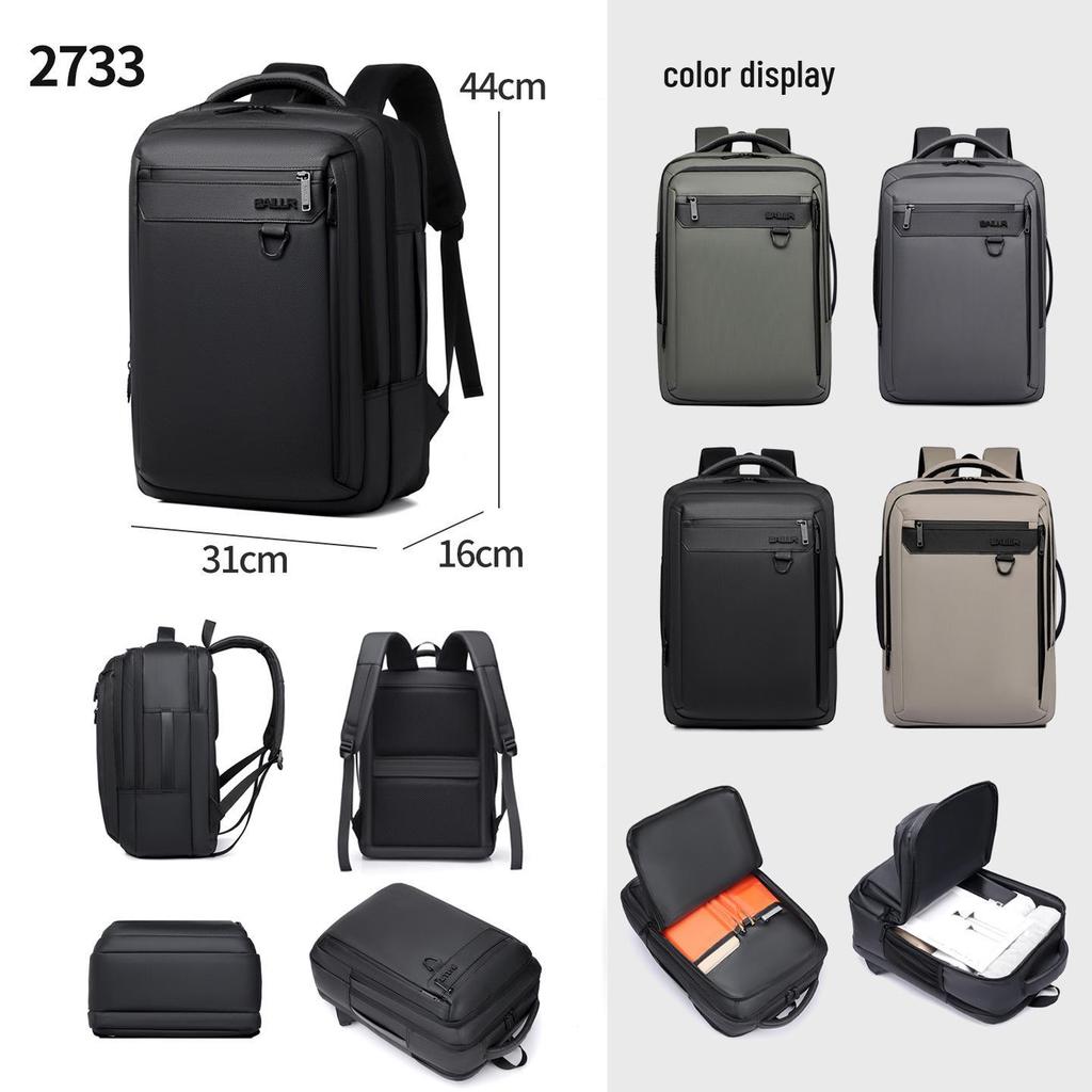 Men's Fashion Multi-pocket Laptop Backpack - Large Capacity, Commuter-friendly