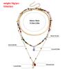 Bohemian Multi-layered Beaded Necklace Colorful Boho Beaded Necklace for Women Ethnic Jewelry Accessories