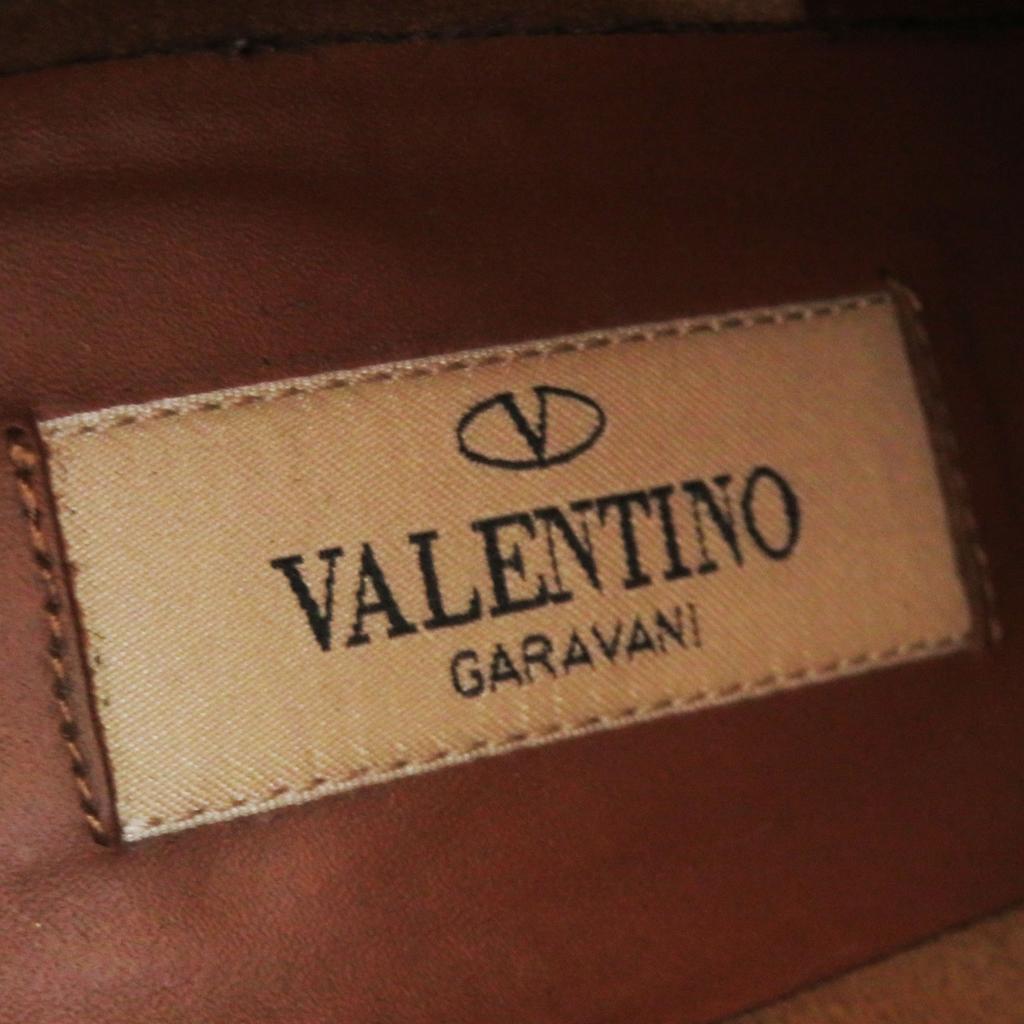Great Valentino Garavani Short Boots With Rock Studs Black Leather Women 35.5 Used