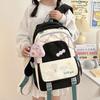 Schoolbag Large capacity schoolbag Female high value versatile high school student embroidery backpack Mori style cute junior high school student