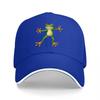 Green Frog Embroidered Black Baseball Cap Adjustable Fit Outdoor Fashion Hat Casual Streetwear Accessory for Men and Women