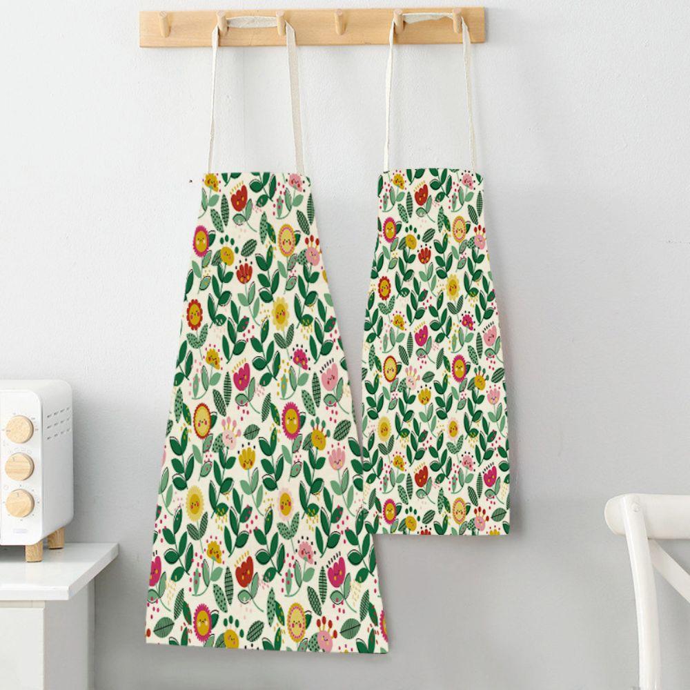 Flower Print Kitchen Aprons Rural Style Home Cooking Aprons New Floral Print Apron  Baking