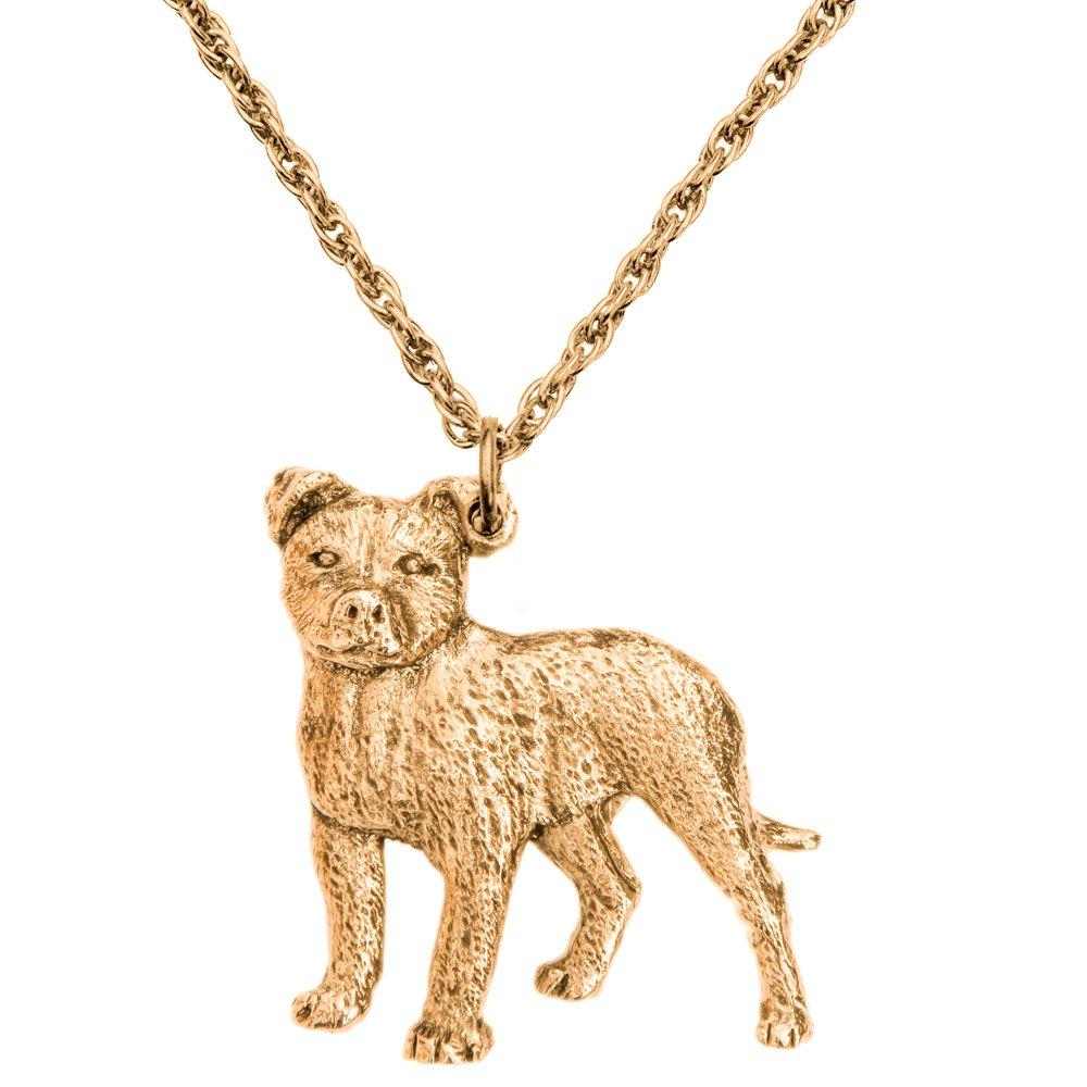 Staffordshire Bull Terrier, British-made Art Dog Pendant Necklace Collection