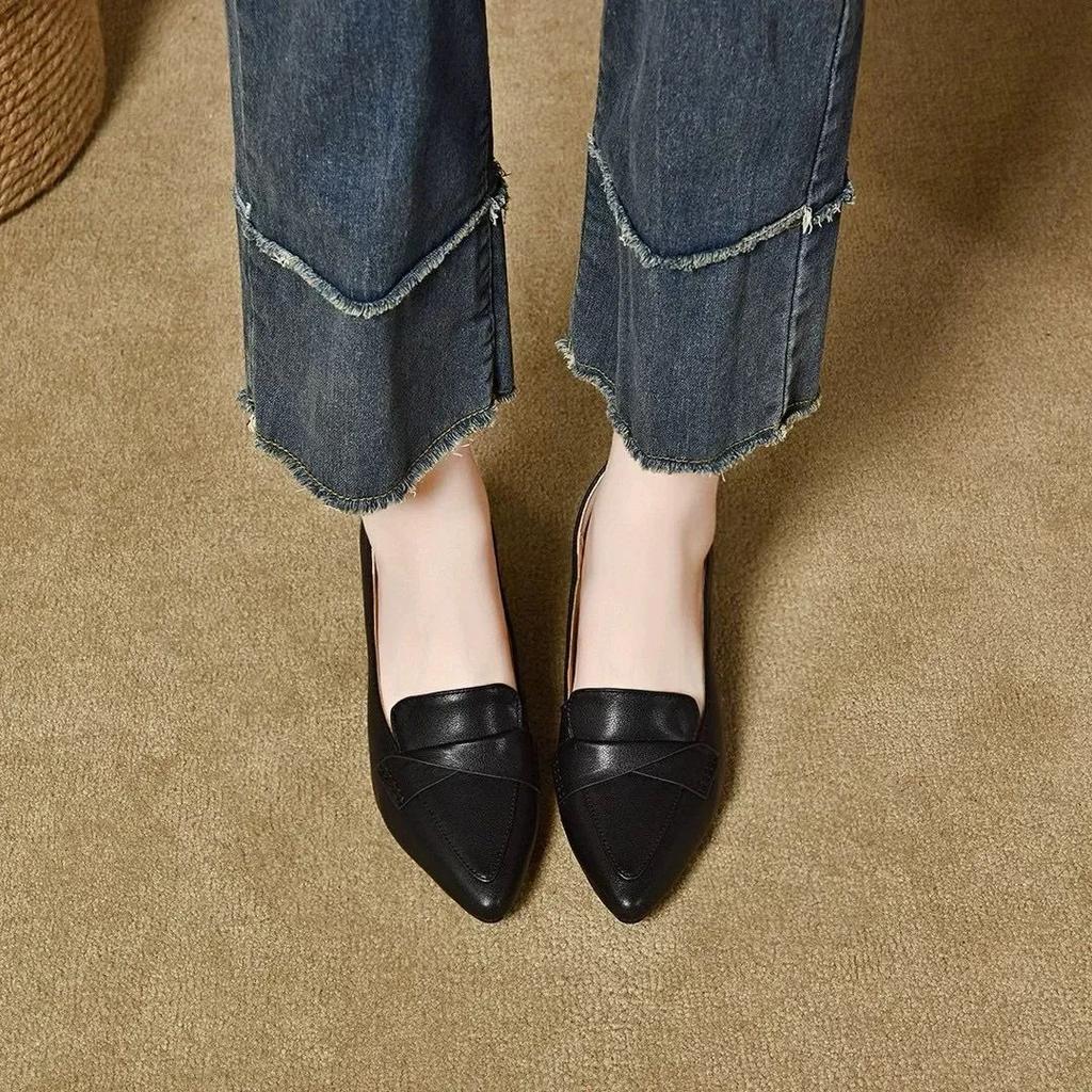 sapatos femininas women fashion light weight brown slip on leather high heel shoes lady ankle spring autumn shoe ab688