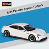 Welly 1:24 Porsche Taycan Turbo S Alloy Sports Car Model Diecasts Metal New Energy Car Vehicles Model Collection Childrens Gifts
