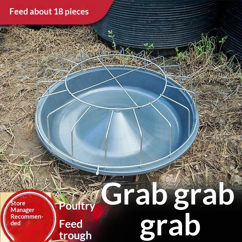 Roof Design Large Circular Chicken Feeder 12/14/16 Holes Rain Resistant for Farm Backyard Poultry Coop