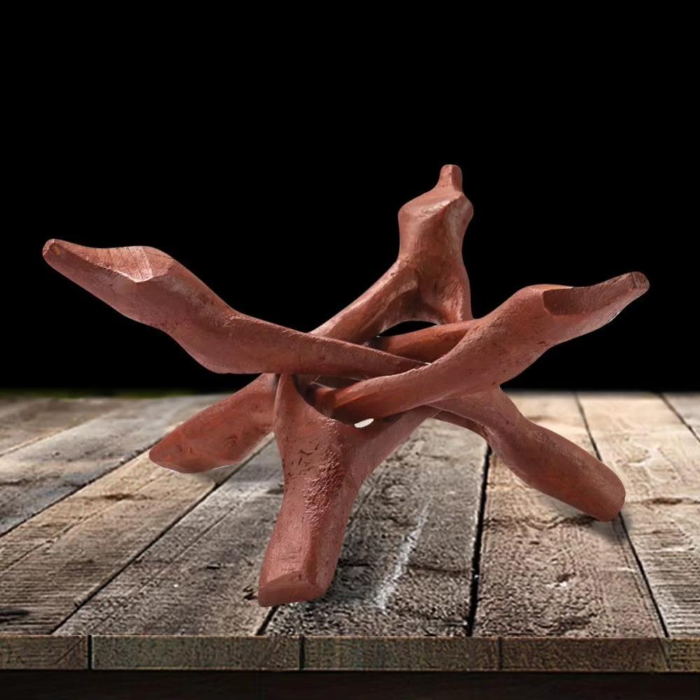 Multipurpose Display Stand Safe Incense Holder Desktop Decorative Prop Wooden Tripod  Living Room