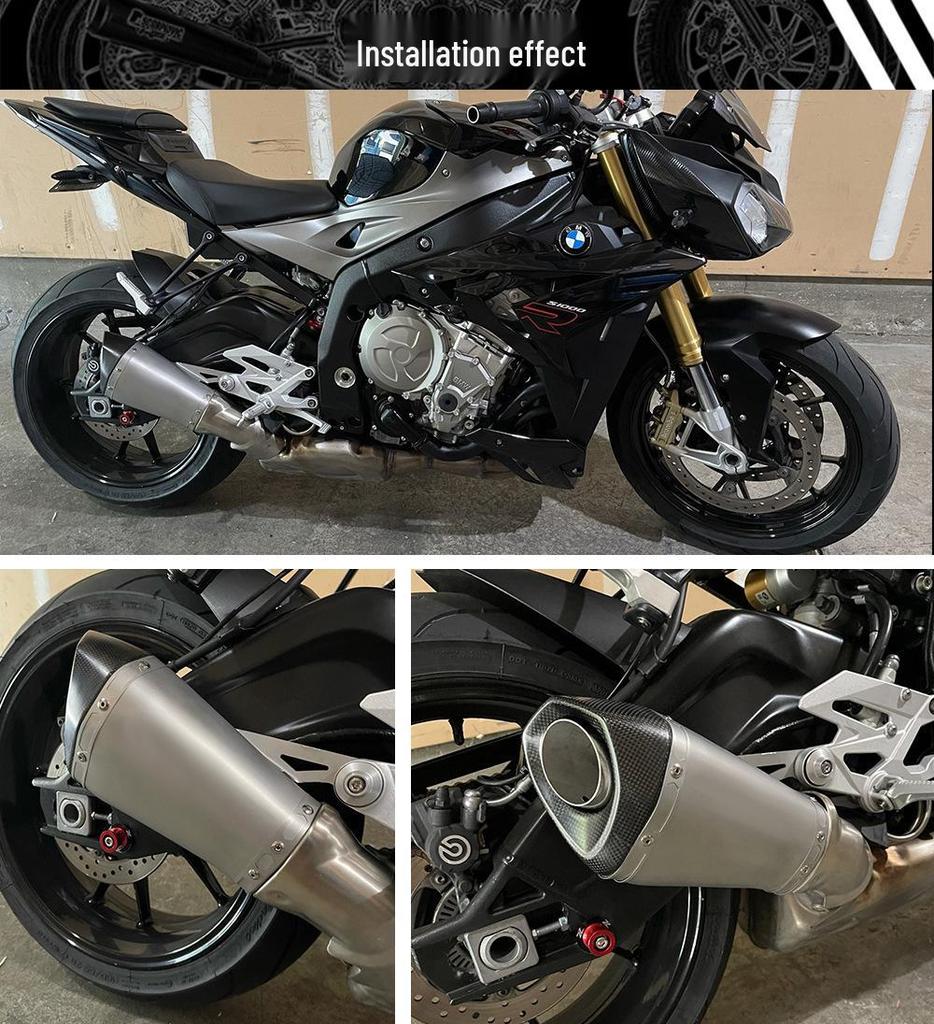 Applicable S1000RR/S1000R Titanium Mid-Pipe (2010-2016) Backpressure Muffler Removal Exhaust Mod