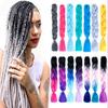 Pre Stretched Ombre Braids Curly Weave Synthetic Braiding Hair Vendor Extension Jumbo Braid Hair