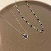 Double-Layer Rose Zircon Sweater Necklace - Women's Versatile Clavicle Chain, Light Luxury, High-End, Niche Accessory
