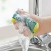 Double-Sided Sponge Scrubber for Dishwashing and Cleaning