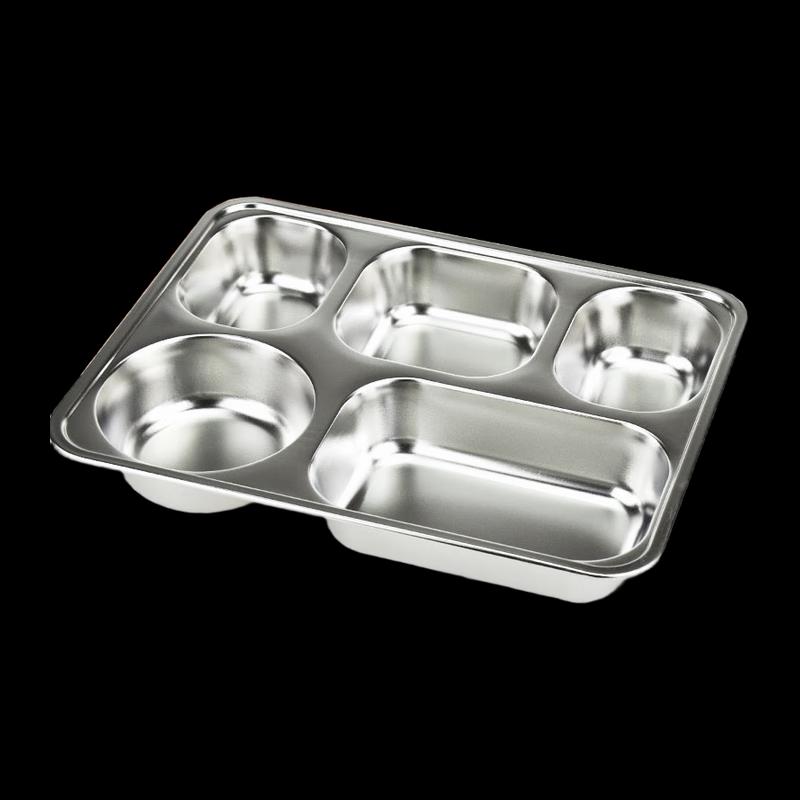NHZHIW 304 Stainless Steel 5-Compartment Bento Box