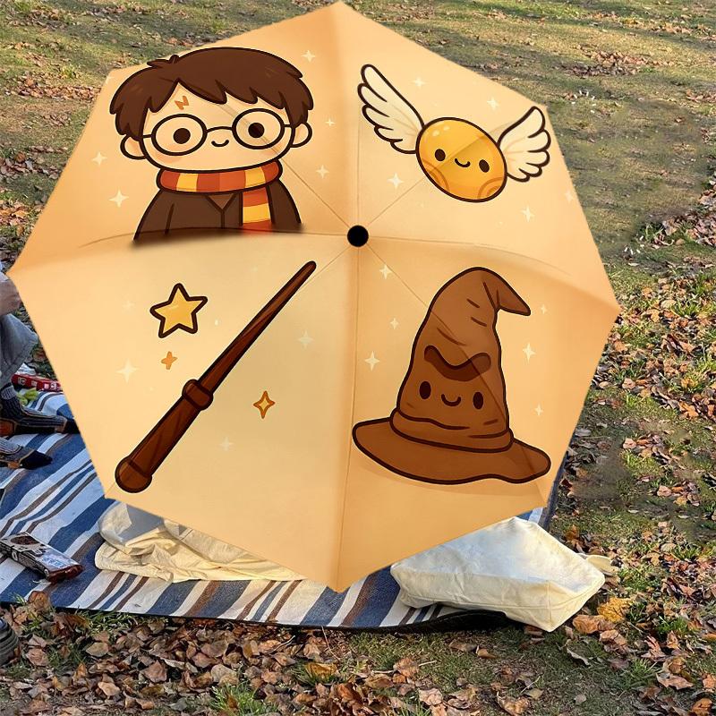 1PC Warner Harry Potter, Sorting Hat Umbrella-8-Rib Reinforced, Automatic Open, Lightweight & Durable-A65