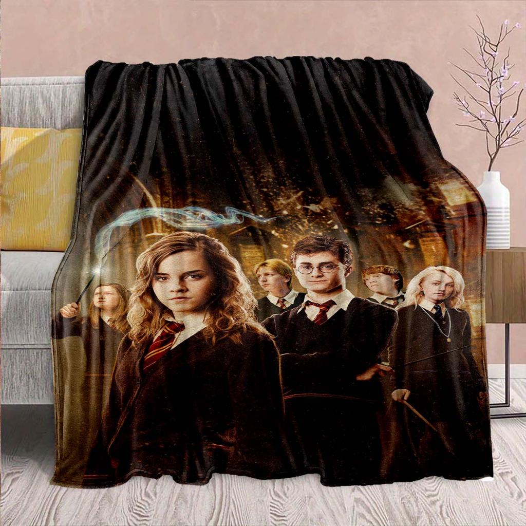 Harry Potter Magic Owl Flannel Blanket - Soft Warm Perfect for Sofa, Bedding Camping Travel Office Home Decor -QJY