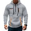 Neuer Reißverschluss Herbst Winter Herren Mode Hoodie Warme Fleece Sweatshirts Mehrere Taschen Farben Quastendesign Freizeitkleidung