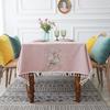 New Nordic Tablecloth Embroidered with Flowers Home Dining Table Cloth Rectangular Simple and Versatile Beautifying Decoration
