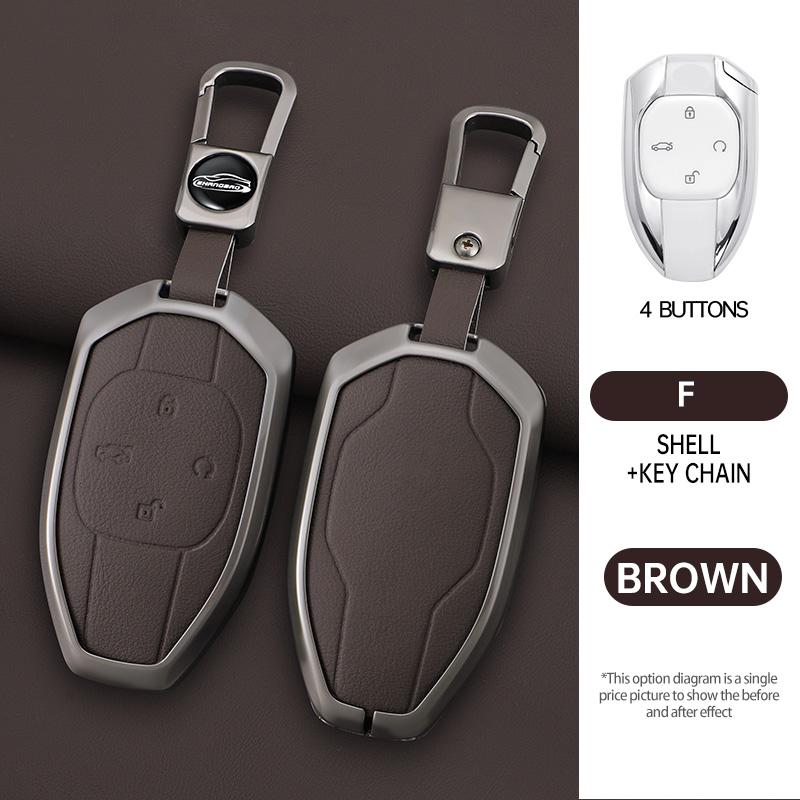 Stylish Leather Car Key Case Cover For Gac Trumpchi Gs4 Gm8 Ga4 Gs5 Gs3 Ga3 Ga6 Sgs7 Legend Gs8 Metal Remote Fob Key Accessories