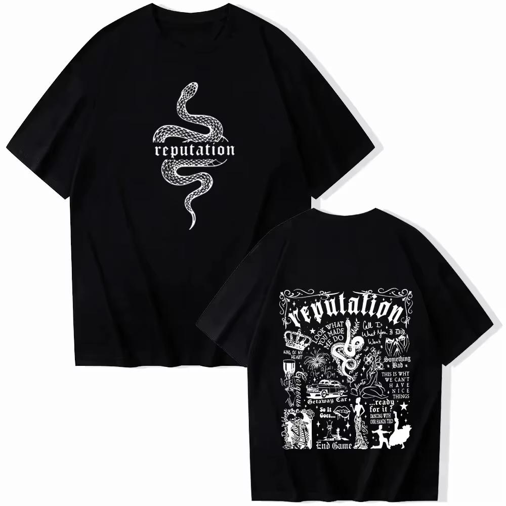 

Le Reputation Shirt Reputation Music Shirt Taylor Merck 202526 Summer Hotselling Printed Cotton Tshirt Oversized Loose Top M