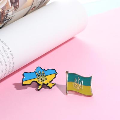 Brooches Ukrainian Flag Pins Zinc Zinc Alloy Ukrainian National Pins Ukraine Brooches  Girls Gifts
