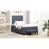 Box Spring Bed with Headboard Dark Grey 190 X 120 Cm Velvet