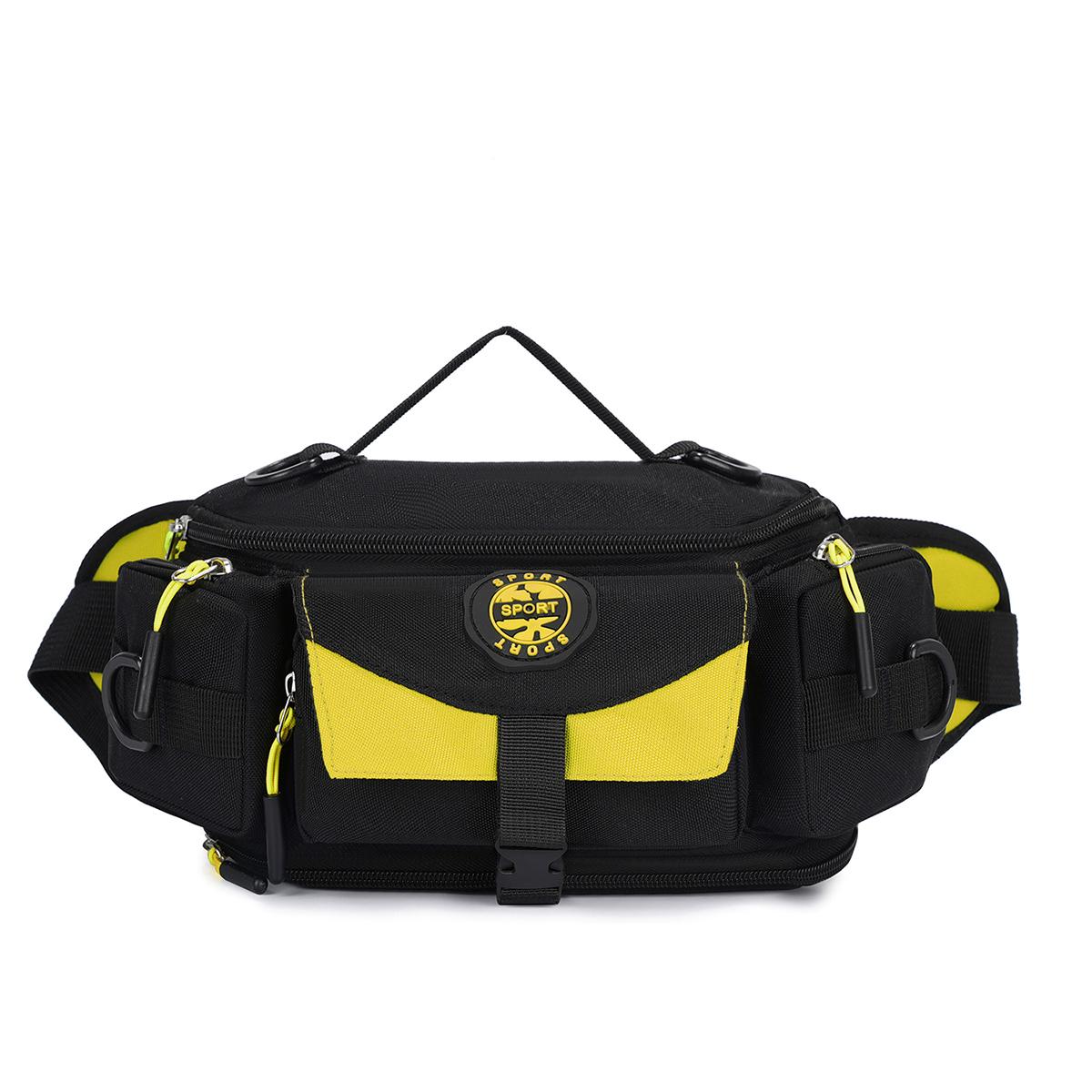

Поясная сумка высокого качества для занятий спортом на открытом воздухе, многоцелевая поясная сумка для кемпинга, пеших прогулок, путешествий, бега, рыбалки жёлтый