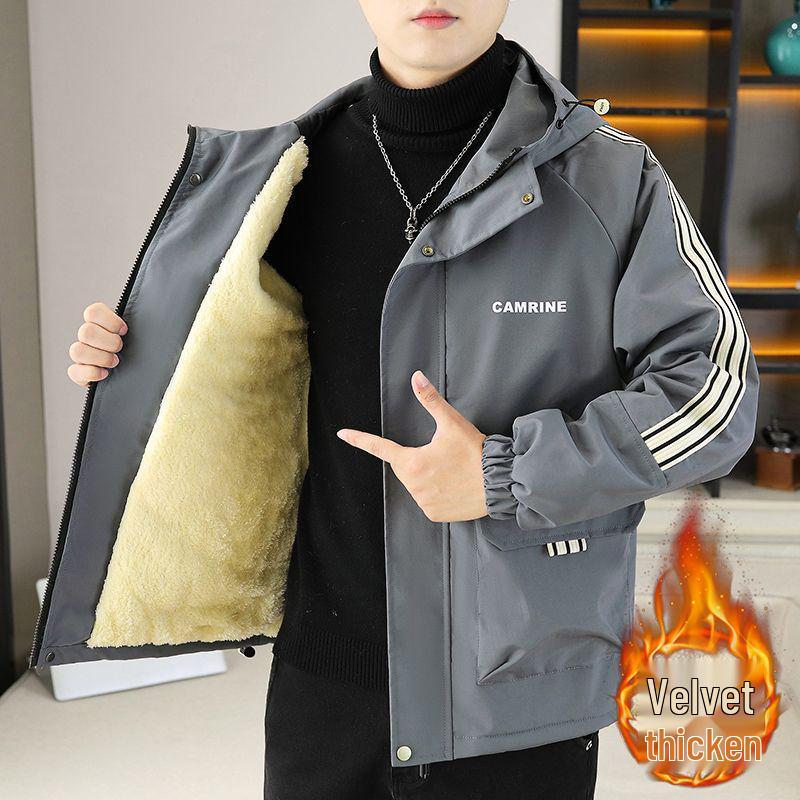 2024 Winter Kapuzen-Winddichte Baumwollgepolsterte Arbeitsjacke