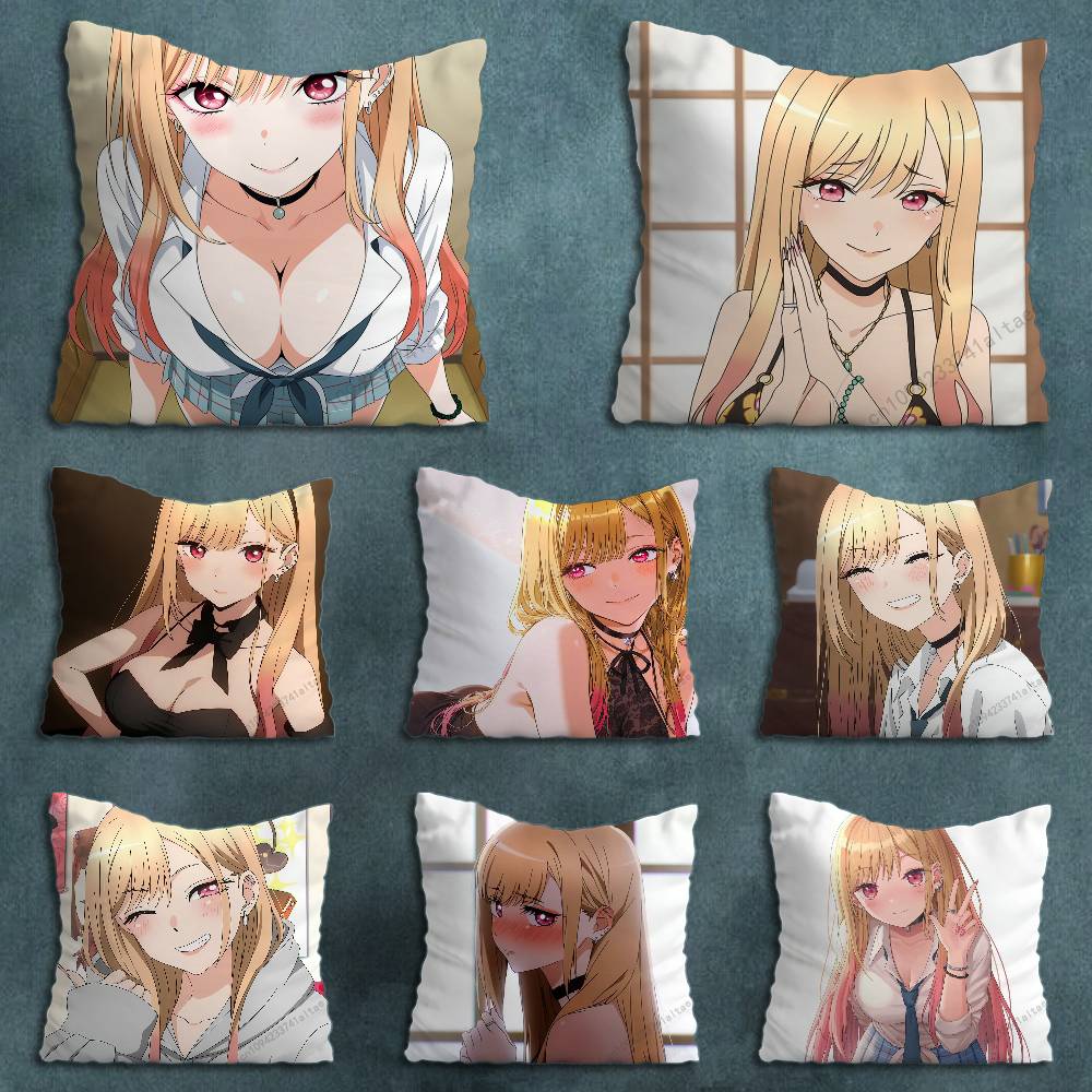 KKitagawa MMarin Cute pillow over living room sofa cushion cover home decoration bedroom room bed pillow cover