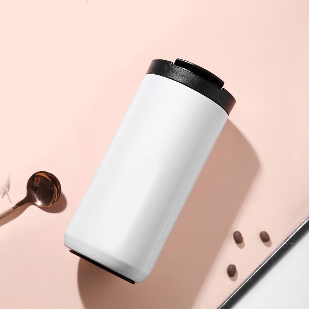 Tragbarer 304 Edelstahl-Kaffeebecher mit doppelter Vakuumisolierung, Metalltextur für Pendeln und Camping-Reisen