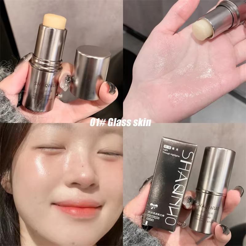 Glass Skin Highlighter Stick Natural Water Light Face Clear Shining Highlighter Contour Blusher Brightening Face Korean Makeup