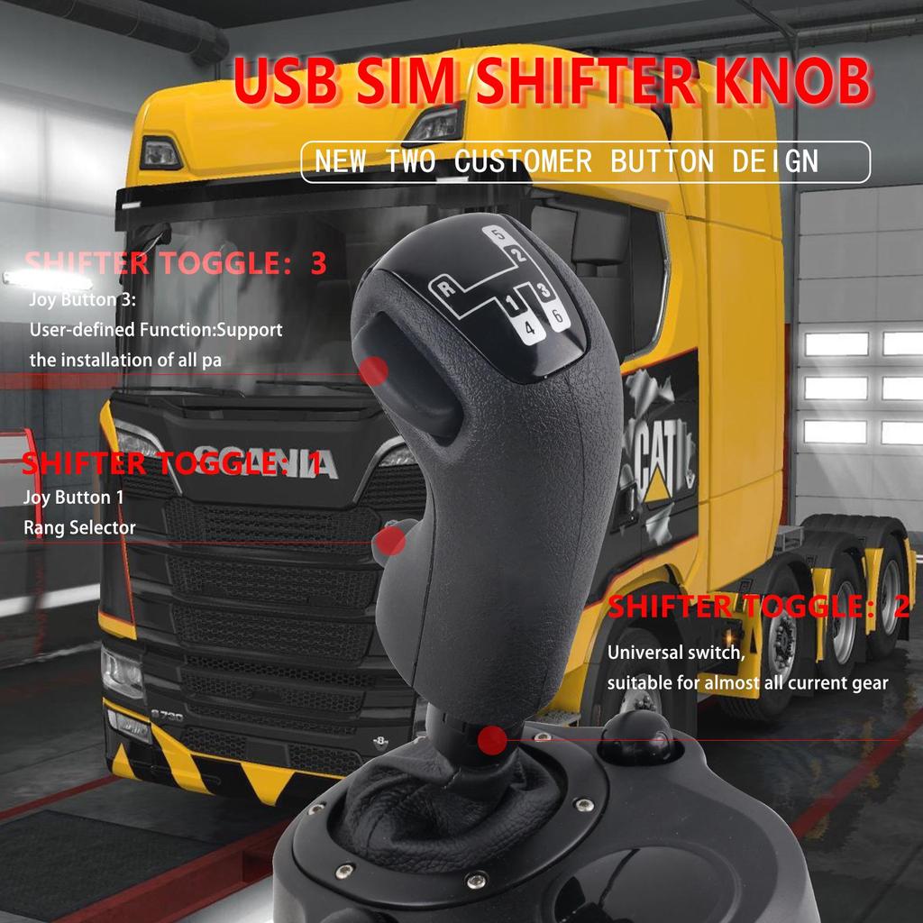 USB Racing Truck Shifter for Logitech G25/G27/G29 & Fanatec TH8A