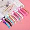 Multi-color Stainless Steel Eyelash Tweezers: New Style Round Head Safety Applicator Clamp
