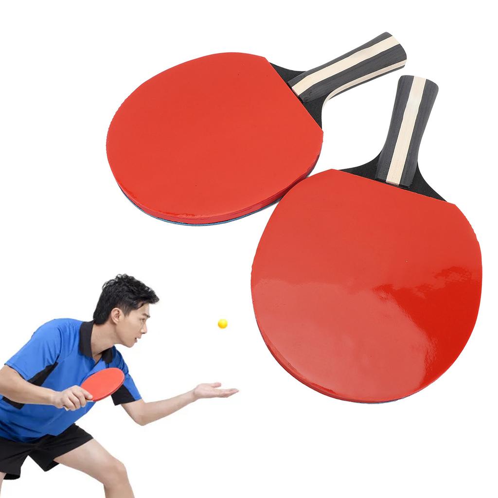 2pcs Table Tennis Racket Table Tennis Paddle with 3pcs 3 Star Professional Table Tennis Balls for Tr