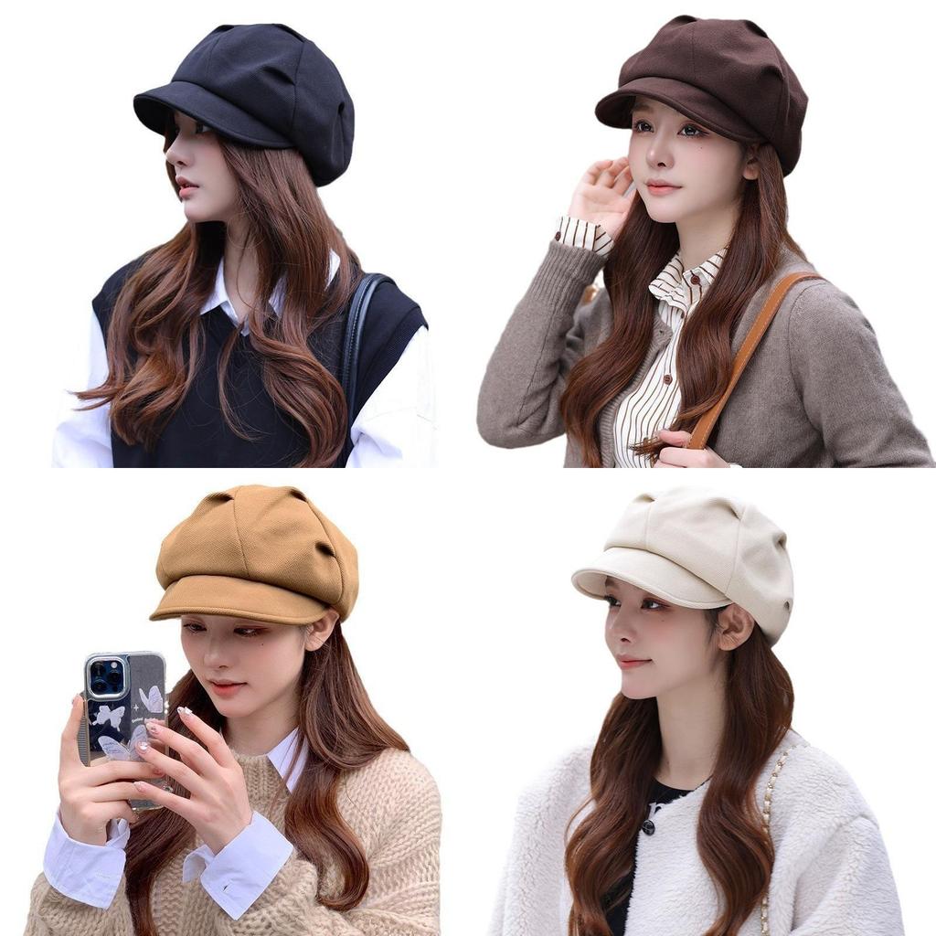 Womens Vintage Beanie Hat With Embroidered Letters For Winter Fashion And Face Slimming