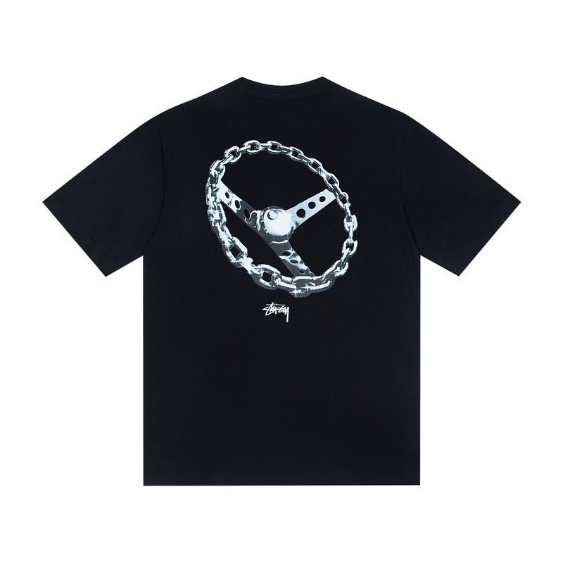 Camiseta de Algodón Unisex de Corte Holgado con Estampado de Letras Camiseta Casual de Manga Corta para Adolescentes y Adultos