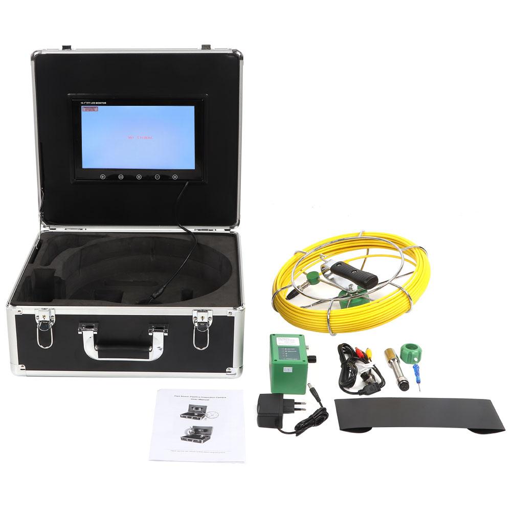 Pipe Inspection Video Camera 10 LCD 6LED 20M Cable Sewer Inspection System