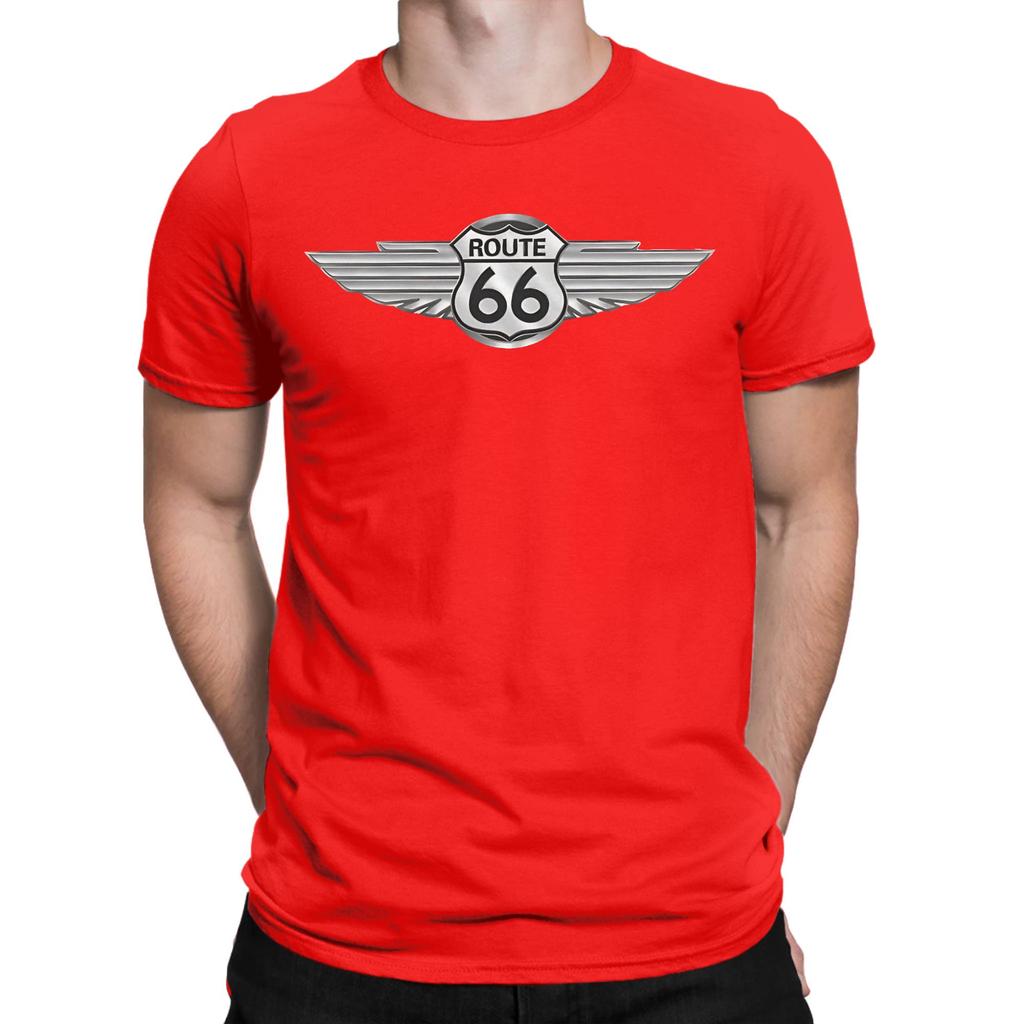 Route 66 Decorative Plate Wings Funny Graphic 100 Cotton Tshirt Route 66 Tees Tops For Unisex