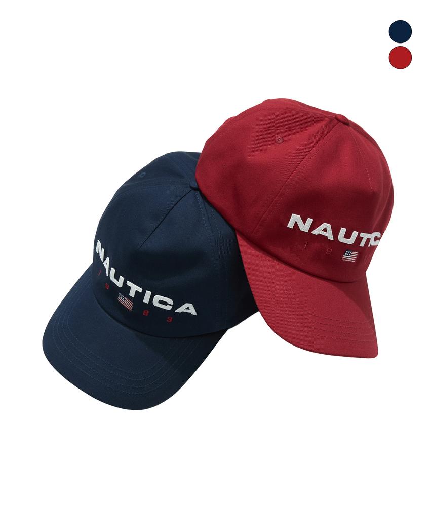 NAUTICA 83 Cappellino da baseball a 5 pannelli con scritta Flag Spellout (2 colori) Nca1456