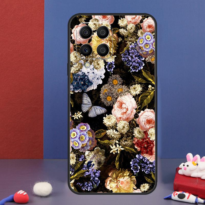 Midnight Floral Case For Samsung Galaxy M13 M53 M06 M16 M31 M11 M35 M55 M15 M56 M36 M12 M32 M52 M14 M34 M54