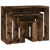 Vidaxl Nesting Tables, 3 Pcs., Smoked Oak