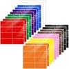 10 Colors Rectangle Labels 1.57" × 0.75" Self-Adhesive Colored Rectangular Color Coding Stickers Waterproof Name Tag for Office Inventory 160 Pieces
