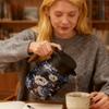 1000ml Vintage Floral Tea Thermos Stainless Steel Tea Kettle Water Bottle Floral Pattern Teapot Drip-Proof Tea Pot With Infuser