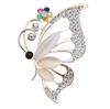 Fashion Pearl Butterfly Brooch Trendy Rhinestone Wreath Charm Metal Pins Silk Scarf Clothing Accessories for Women Jewelry Gift