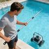 Flexible Swimming Pool Hook Device For Collecting Cleaners And Debris Constructed Of Durable Metal