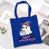 Halloween Halloween Printed Canvas Bag Lazy Style Trend Student Leisure Shoulder Bag Large Capacity