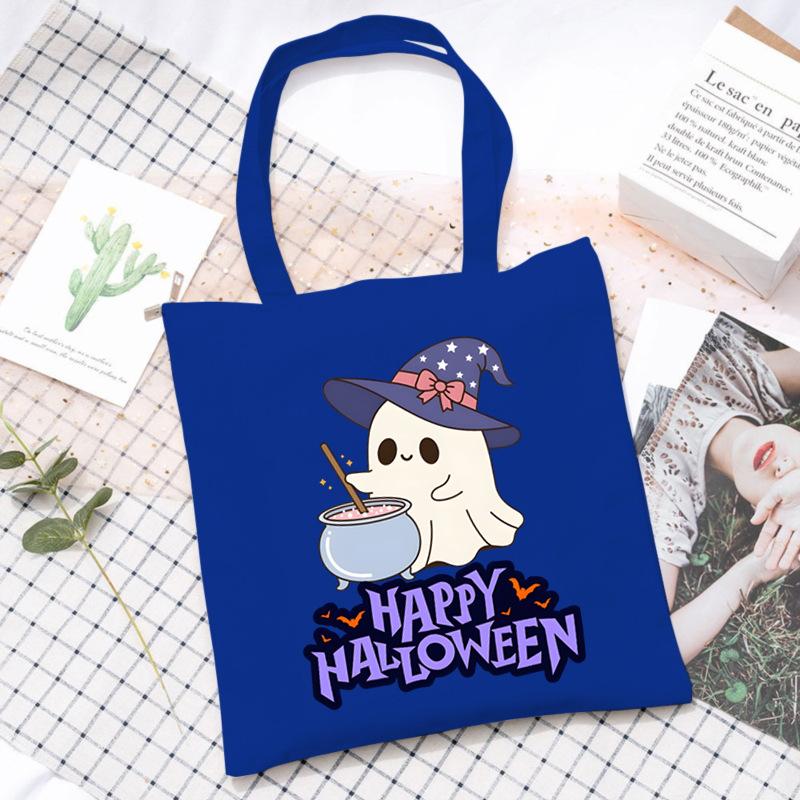 Halloween Halloween Printed Canvas Bag Lazy Style Trend Student Leisure Shoulder Bag Large Capacity