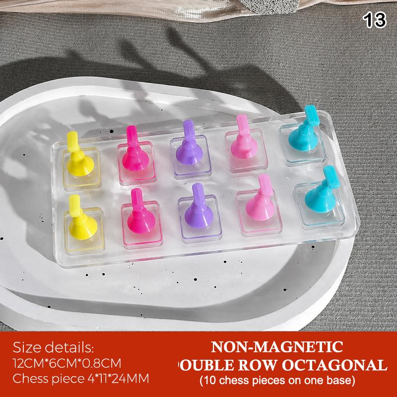 5/10 Grid Non-Magnetic Nail Stand Nail Sample Display Stand Nail Training Stand With Tray For Nail Polish Tips Nail Painting