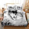 Wolf Duvet Cover Safari Animals Wolf Family Pattern Printed Cover Woodland Forest For Bedroom Decorations For Kid Women Men Gift