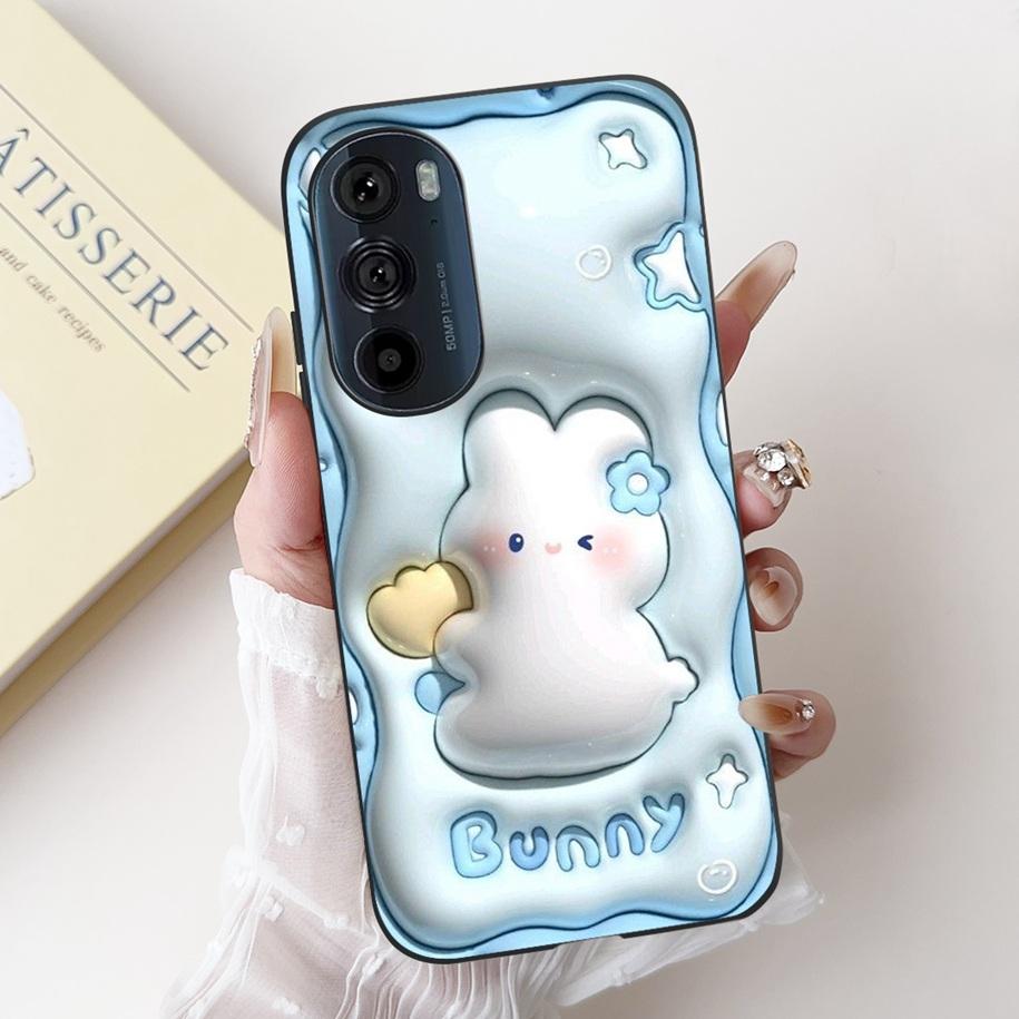 For Motorola Edge 30 Pro Case XT2201-1 Cover Lovely Panda Bowknot Silicone Shockproof Cover For Moto Edge Plus 2022 Edge30 Funda