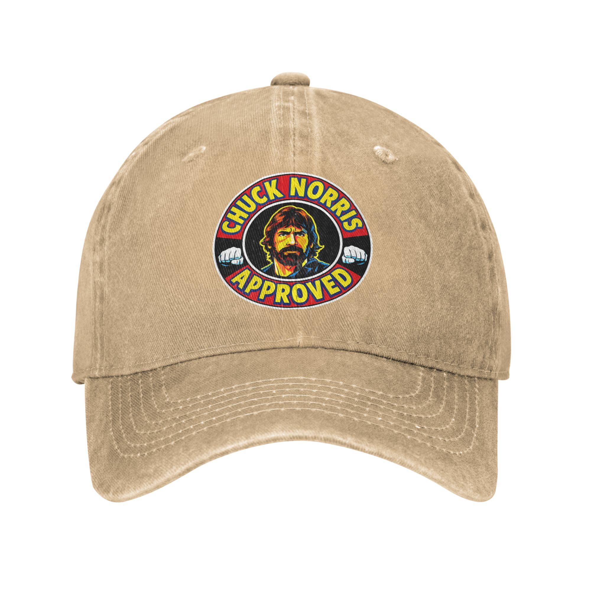 

Chuck Norris Approved Men Women Baseball Caps Distressed Cotton Caps Hat Vintage All Seasons Travel Adjustable Fit Snapback Cap One Size хакі